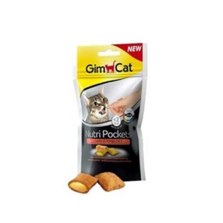 Gimcat Nutripockets Somonlu ve Omega 3x6 Kedi Ödülü 60 Gr