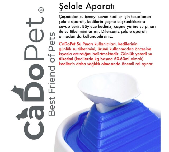 Cado Pet Kedi Kopek Su Pinari Selale 2 Litre 5 volt usb039li Pembe 2