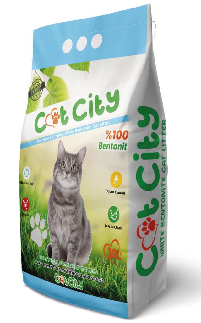 Cat City Doğal Bentonit Topaklanan Kedi Kumu 10 Lt Marsilya Sabunlu