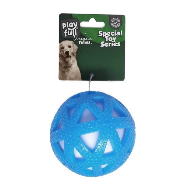 Playfull Işıklı Üçgen Desenli Plastik Top Köpek Oyuncağı 7