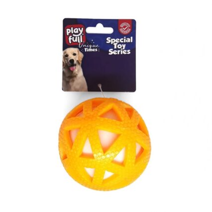 Playfull Işıklı Üçgen Desenli Plastik Top Köpek Oyuncağı 7