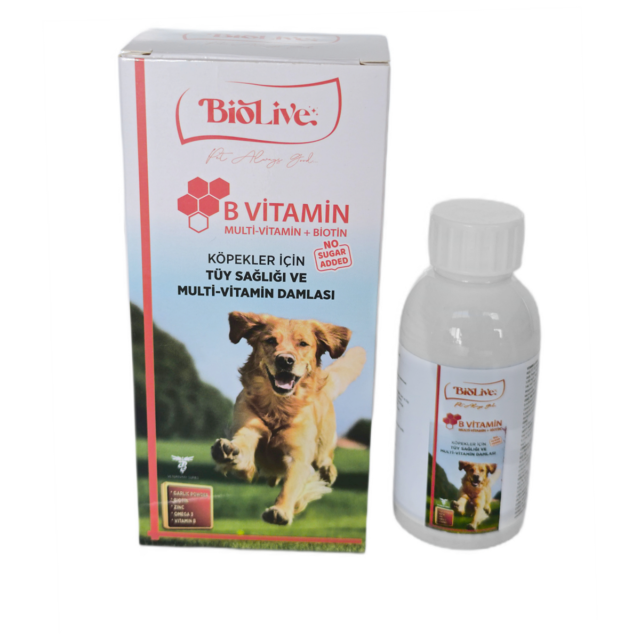 Biolive Köpekler İçin B Vitamin+multivitamin Tüy Sağlığı Likit Vitamin 100ml