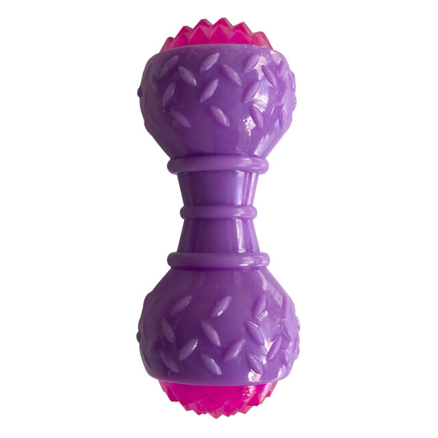 Playfull Aktivite Sesli Ve Işıklı Köpek Oyuncak Dumbel 5x15 Cm Mor